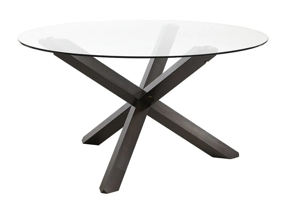 Eettafel CENTAURI - 4 personen - Hout en gehard glas