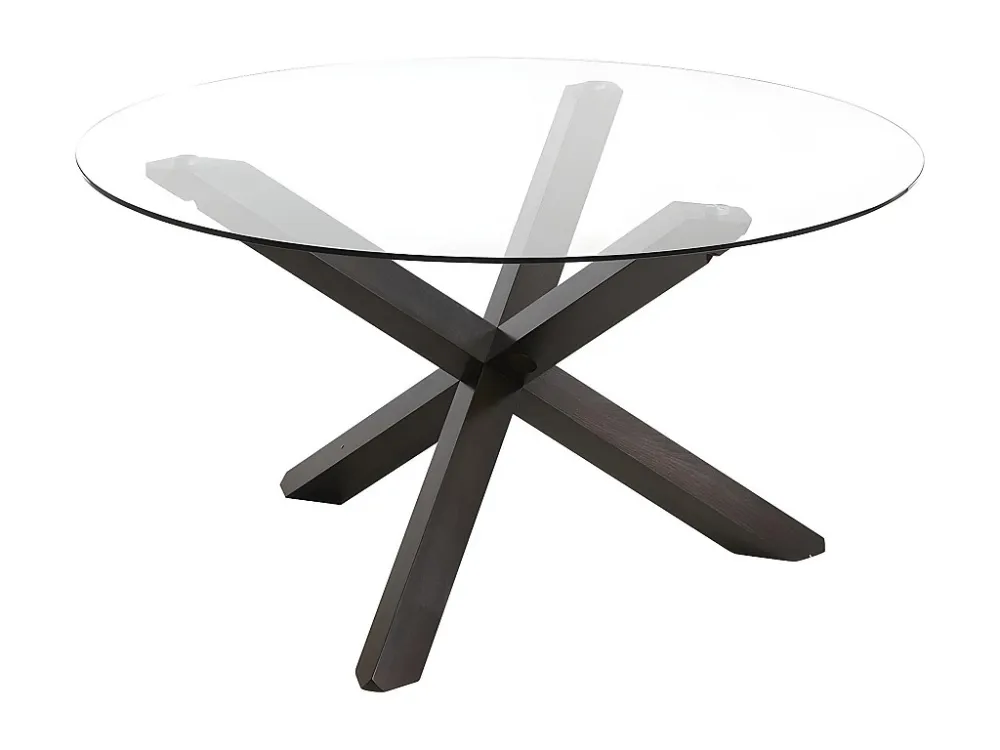 Eettafel CENTAURI - 4 personen - Hout en gehard glas