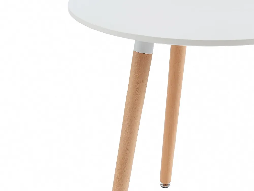 Eettafel met 2 plaatsen MDF en beukenhout - Wit - ROLENA - Koop nu goedkoop online