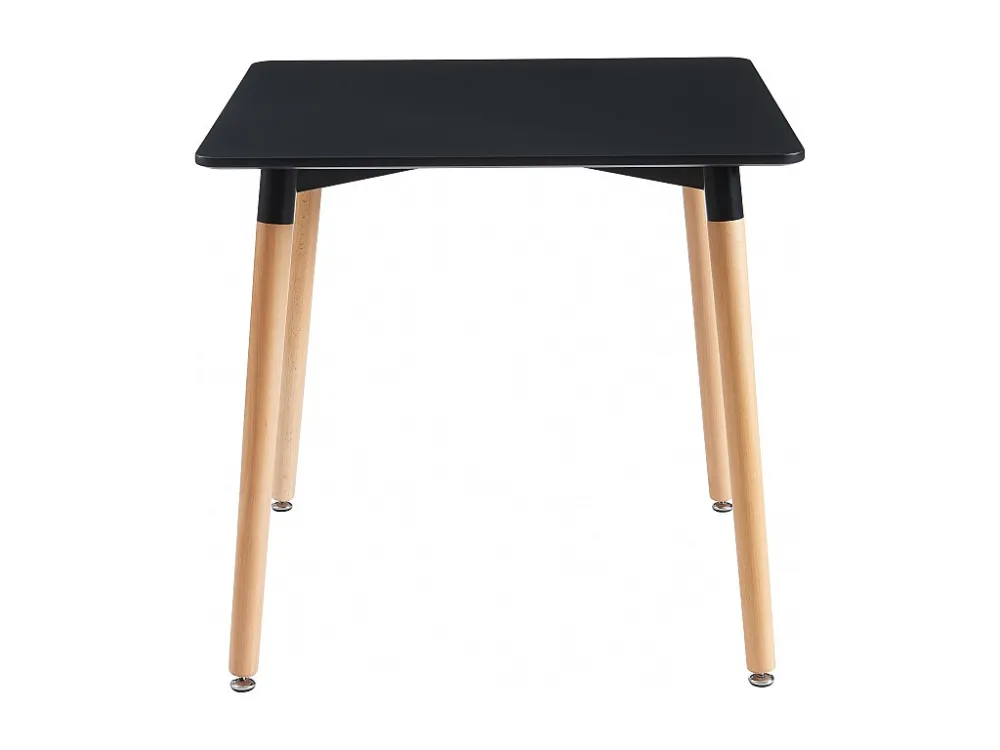 Eettafel met 2 plaatsen MDF en beukenhout - Zwart - CARISELA - Koop nu goedkoop online
