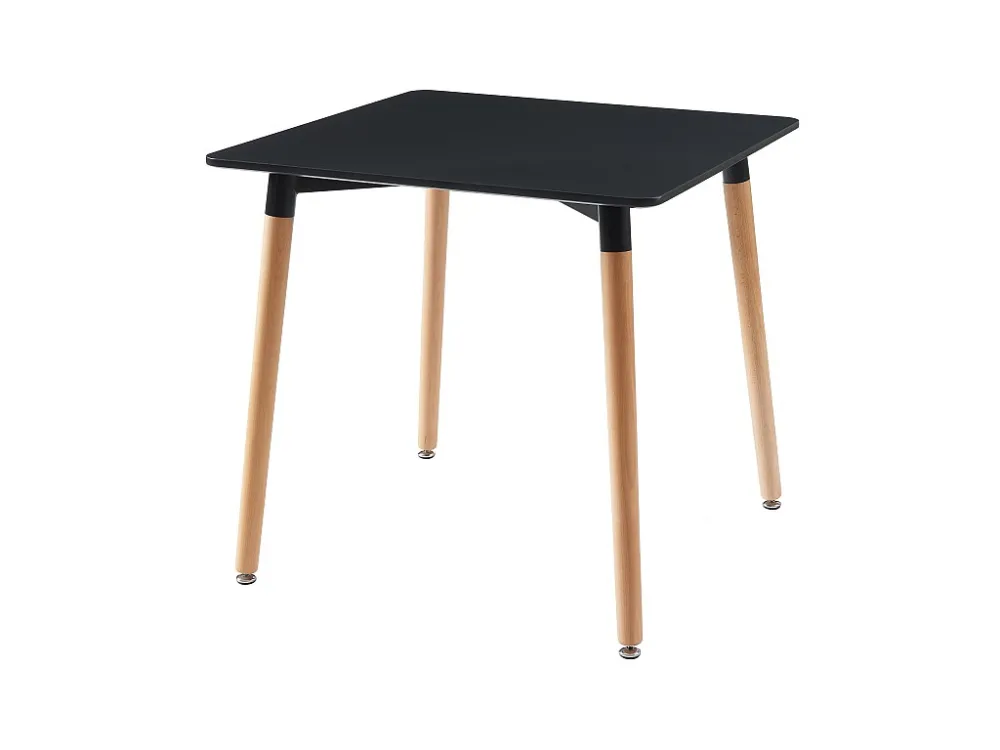 Eettafel met 2 plaatsen MDF en beukenhout - Zwart - CARISELA - Koop nu goedkoop online