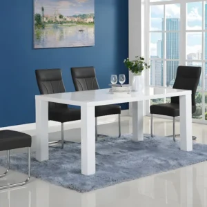 Eettafel - 6 personen - Witgelakt mdf - MONICA