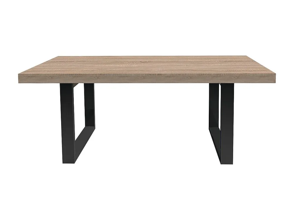Eettafel 8 plaatsen - Kleur: naturel en zwart - NADIEGE - Koop nu eenvoudig online