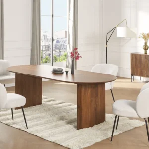 Eettafel 8 plaatsen van mangohout - Naturel - BALIMELA
