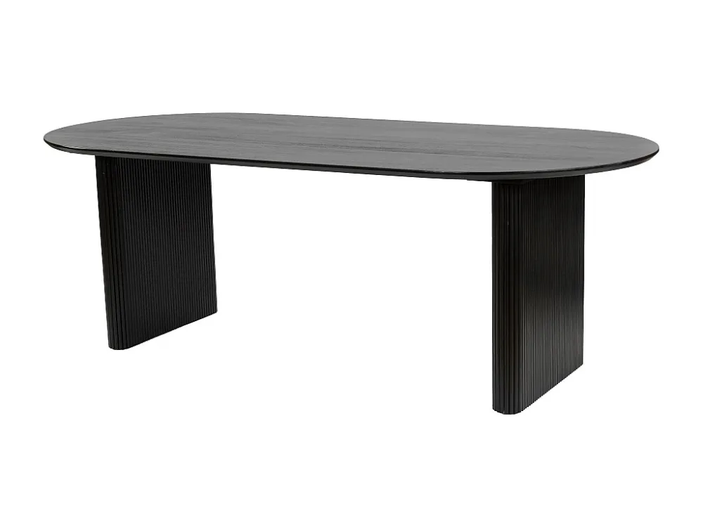 Eettafel 8 plaatsen van mangohout - Zwart - BALIMELA