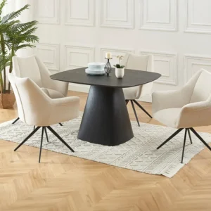 Eettafel voor 4 personen MDF - Zwart - MINAZELA