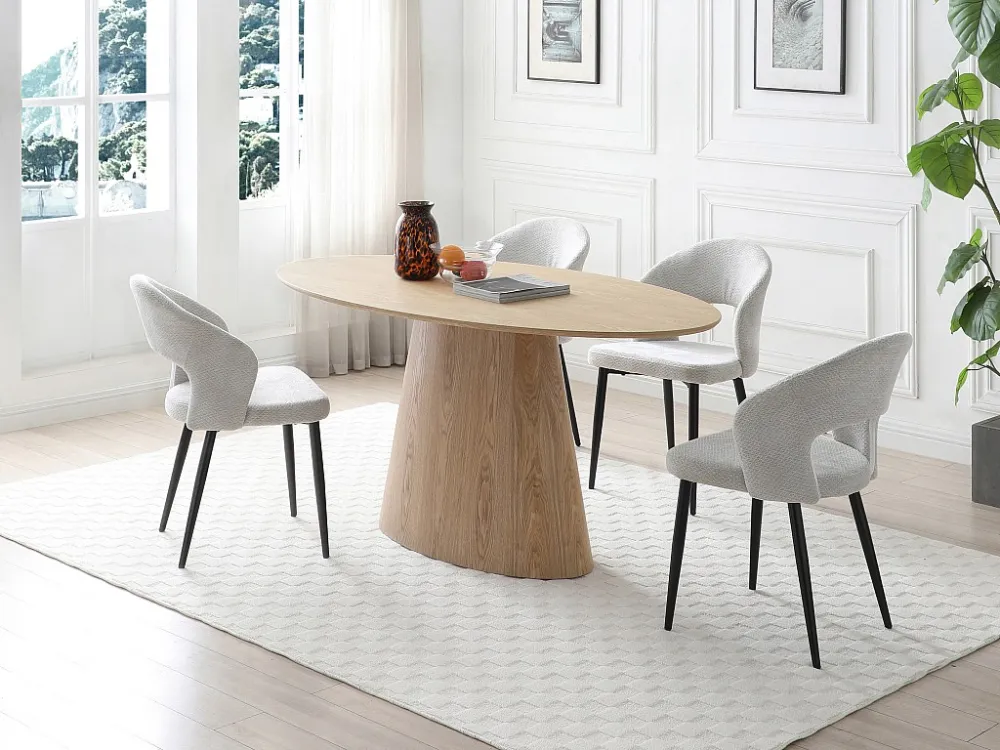 Eettafel voor 6 personen MDF - Lichte houtlook - ANTELADA