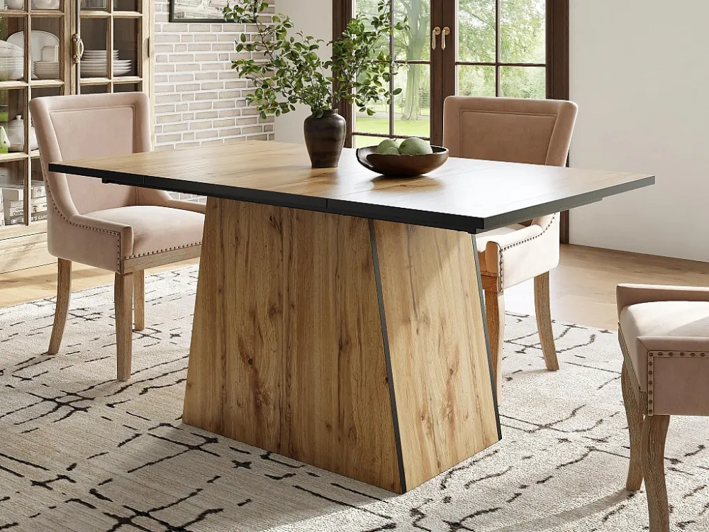Eettafel voor 4 tot 6 personen MDF - houtnerfeffect - Lichtbruin ModernLuxe