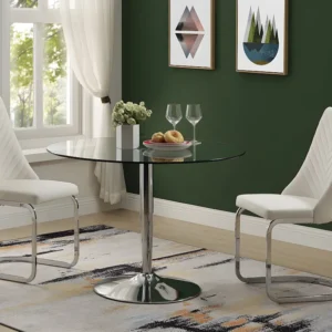 Ronde eettafel - Gehard glas en metaal - NOLAN - Beste prijs