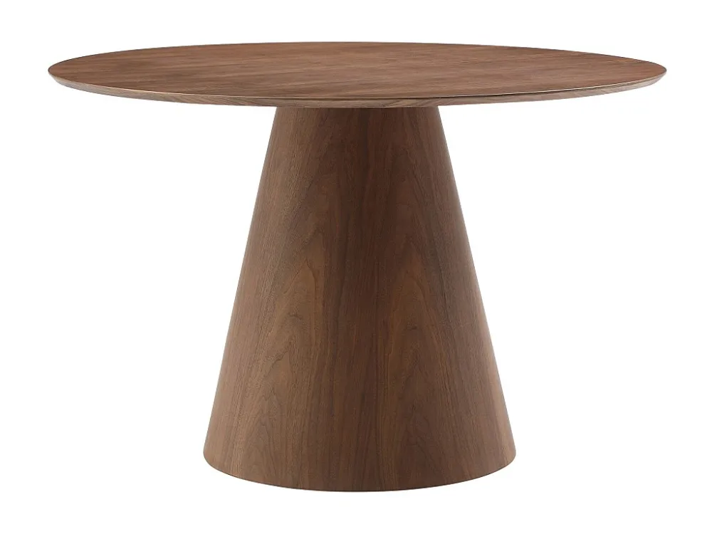 Ronde eettafel 4 plaatsen van mdf - Donker naturel - ANTALIZA