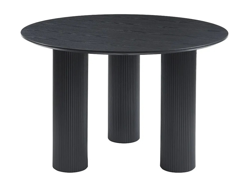 Ronde eettafel 4 plaatsen van mdf - Zwart - BURSANA