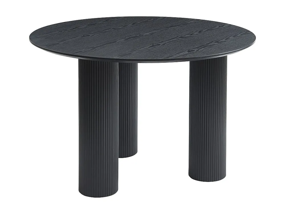 Ronde eettafel 4 plaatsen van mdf - Zwart - BURSANA