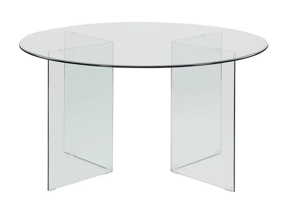 Ronde eettafel - voor 6 personen - Gehard glas - ADAMO