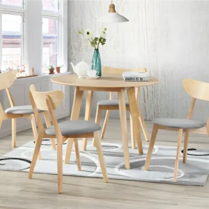 Ronde tafel ODILE - 4 personen - Massief hévé & MDF
