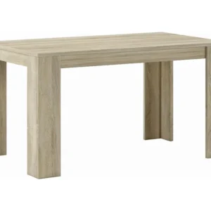 eettafel, 138x80x75 cm, Elegant ontwerp en neutrale kleuren, Woonkamer, hal, kantoor, Eik, Noordse stijl Skraut Home