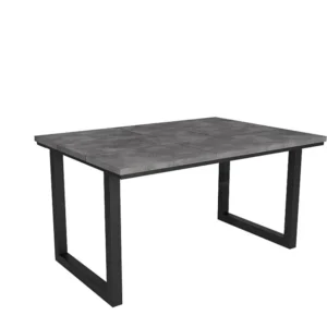 Eettafel, 140, Voor 6 personen, Massief houten poten, Cement Skraut Home
