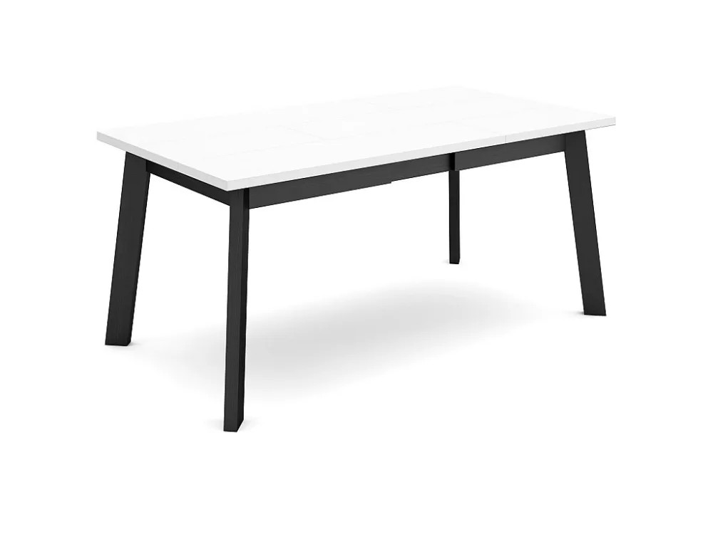 Eettafel, 170, Voor 8 personen, Houten poten, Wit Skraut Home