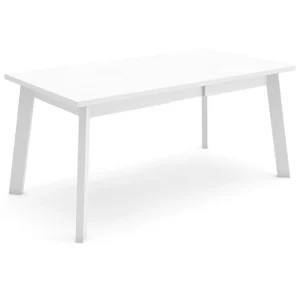 Eettafel, 170, Voor 8 personen, Houten poten, Wit Skraut Home