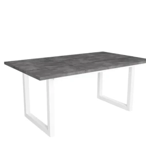 Eettafel, 170, Voor 8 personen, Massief houten poten, Cement Skraut Home