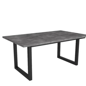 Eettafel, 170, Voor 8 personen, Massief houten poten, Cement Skraut Home