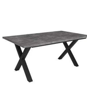 Eettafel, 170, Voor 8 personen, Massief houten poten, Cement Skraut Home