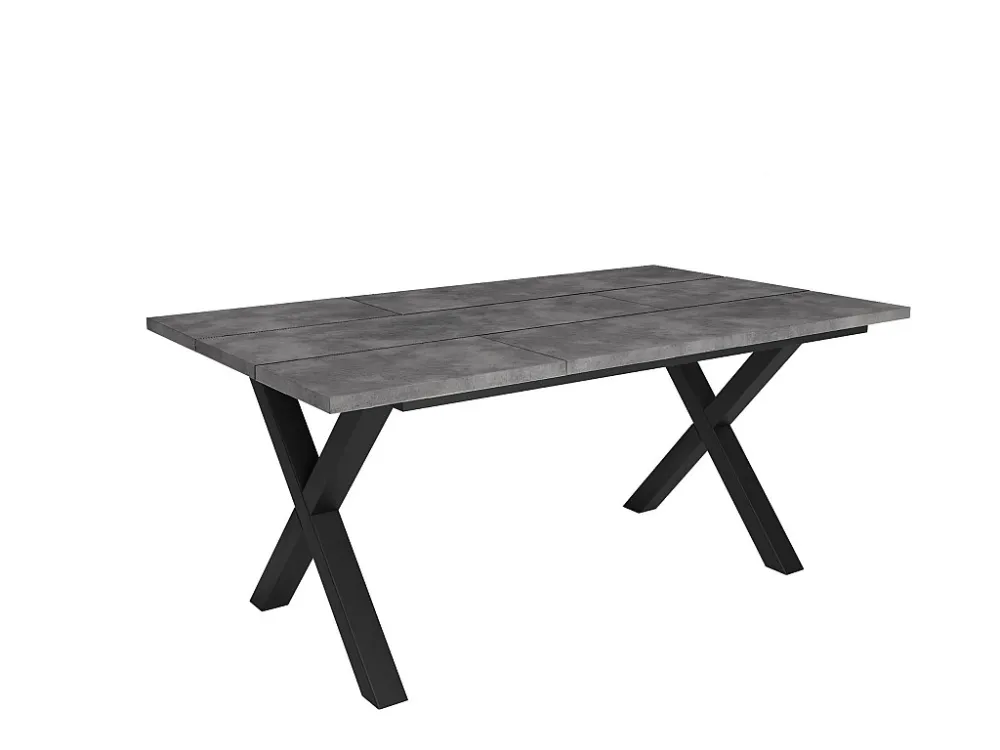 Eettafel, 170, Voor 8 personen, Massief houten poten, Cement Skraut Home