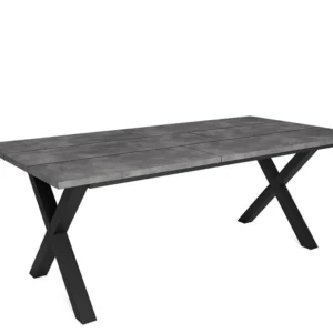 Eettafel, 200, Voor 10 personen, Massief houten poten, Cement Skraut Home