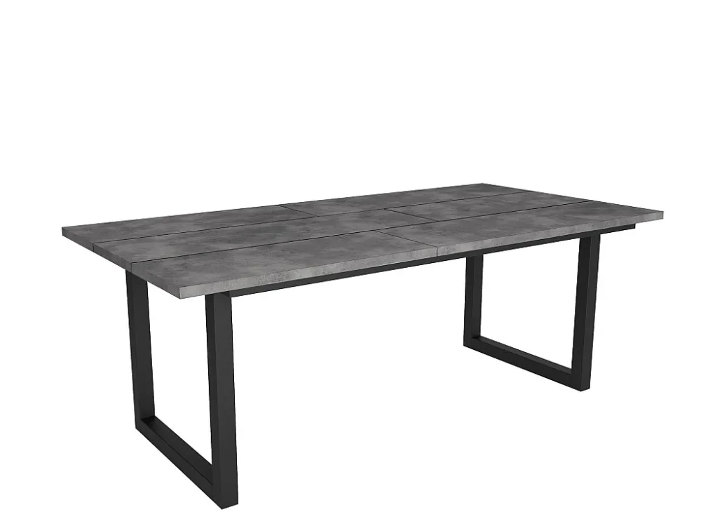 Eettafel, 200, Voor 10 personen, Massief houten poten, Cement Skraut Home