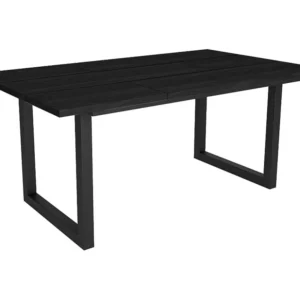 eettafel, 8 personen, 170, Robuust en stabiel dankzij zijn structuur en solide poten, Zwart, Industriële stijl Skraut Home