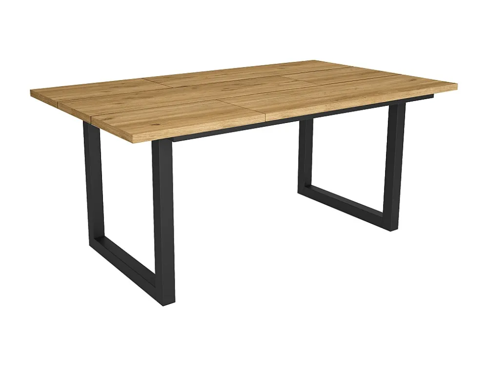 eettafel, 8 personen, 170, Robuust en stabiel dankzij zijn structuur en solide poten, Eik, Industriële stijl Skraut Home