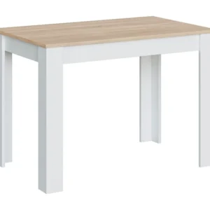 Vaste tafel Silo Kleur Eiken/Wit, 109 cm (Breedte) 67 cm (Diepte) 78 cm (Hoogte) VS Venta-stock