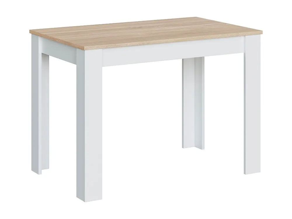 Vaste tafel Silo Kleur Eiken/Wit, 109 cm (Breedte) 67 cm (Diepte) 78 cm (Hoogte) VS Venta-stock