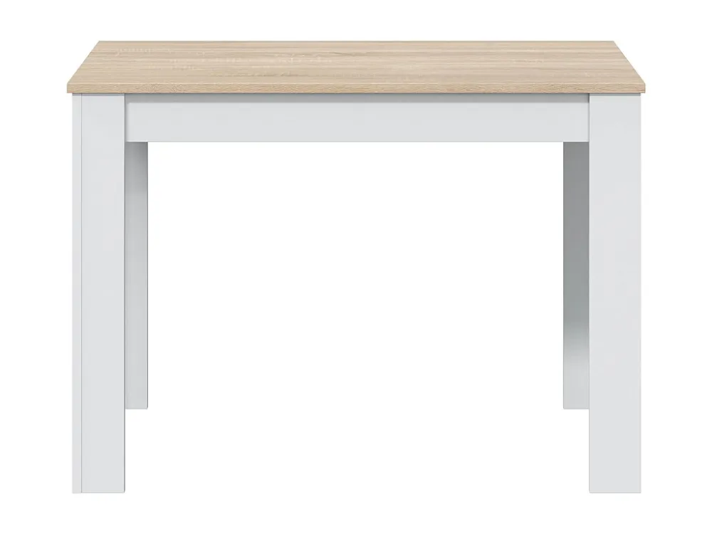 Vaste tafel Silo Kleur Eiken/Wit, 109 cm (Breedte) 67 cm (Diepte) 78 cm (Hoogte) VS Venta-stock