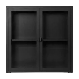 Hangende Vitrine Brisbane, Zwart, 80x18x80 cm, EPIKASA