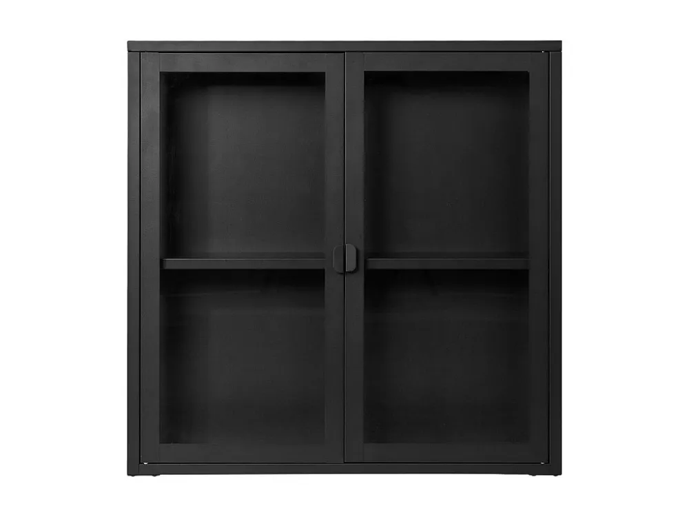 Hangende Vitrine Brisbane, Zwart, 80x18x80 cm, EPIKASA