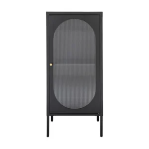 Vitrine de Salon Adelaide, Noir, 35x50x110 cm, EPIKASA