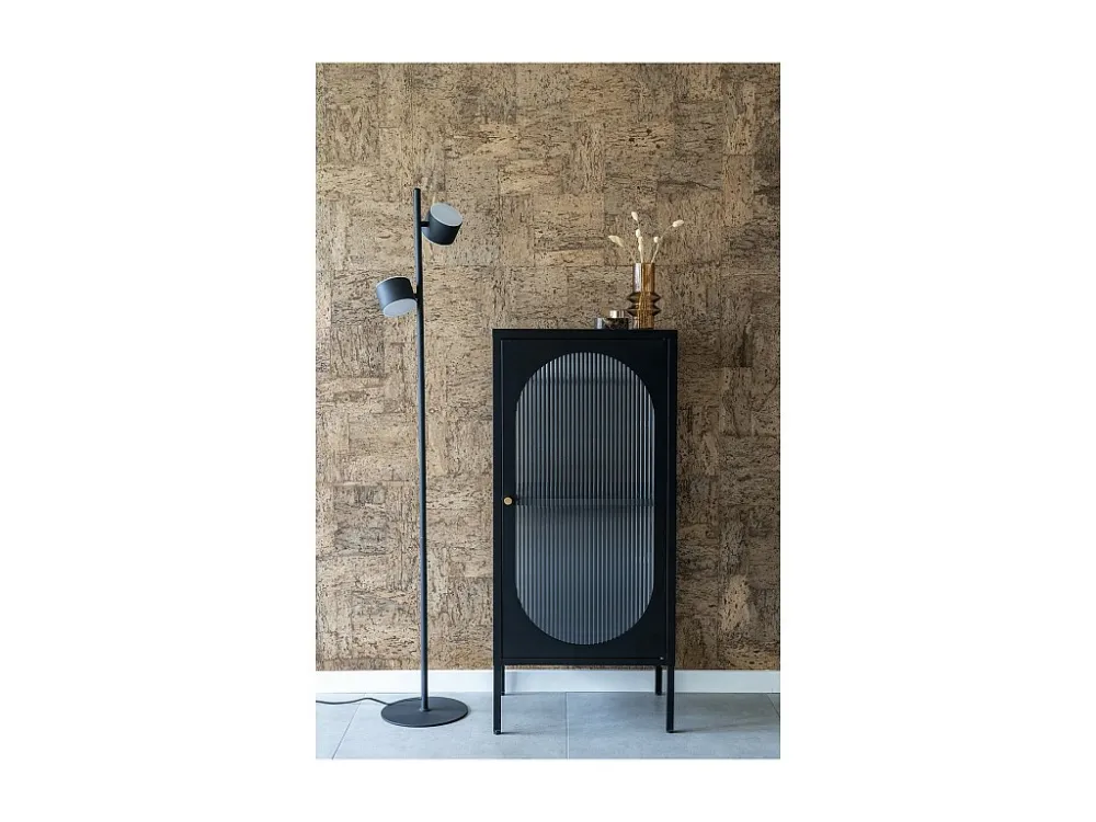 Vitrine de Salon Adelaide, Noir, 35x50x110 cm, EPIKASA