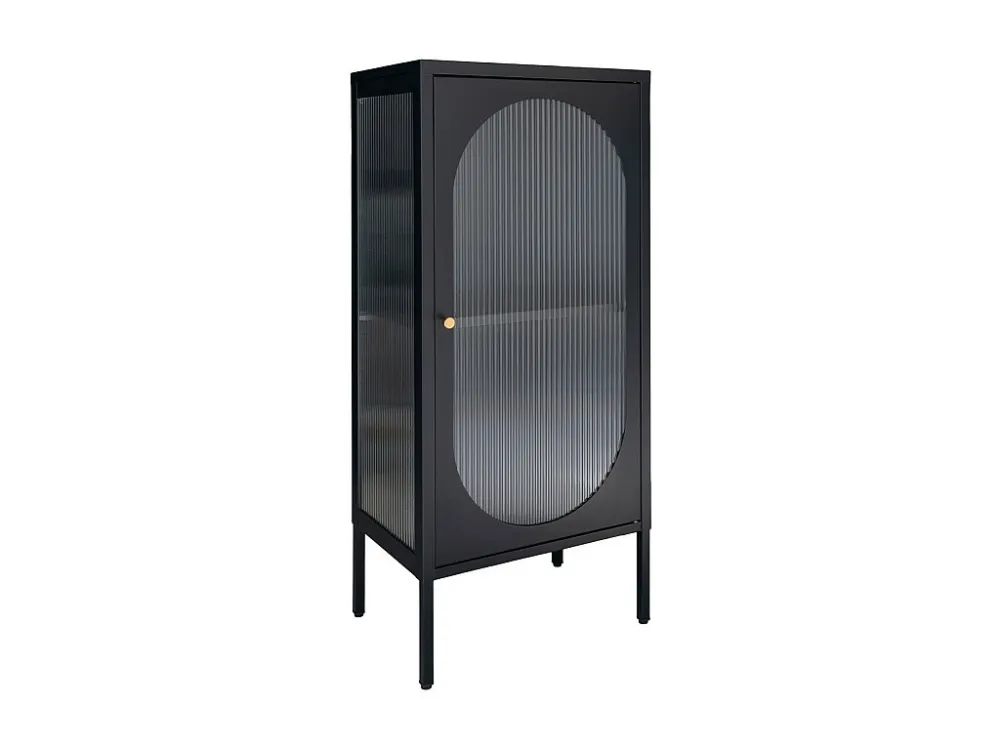 Vitrine de Salon Adelaide, Noir, 35x50x110 cm, EPIKASA