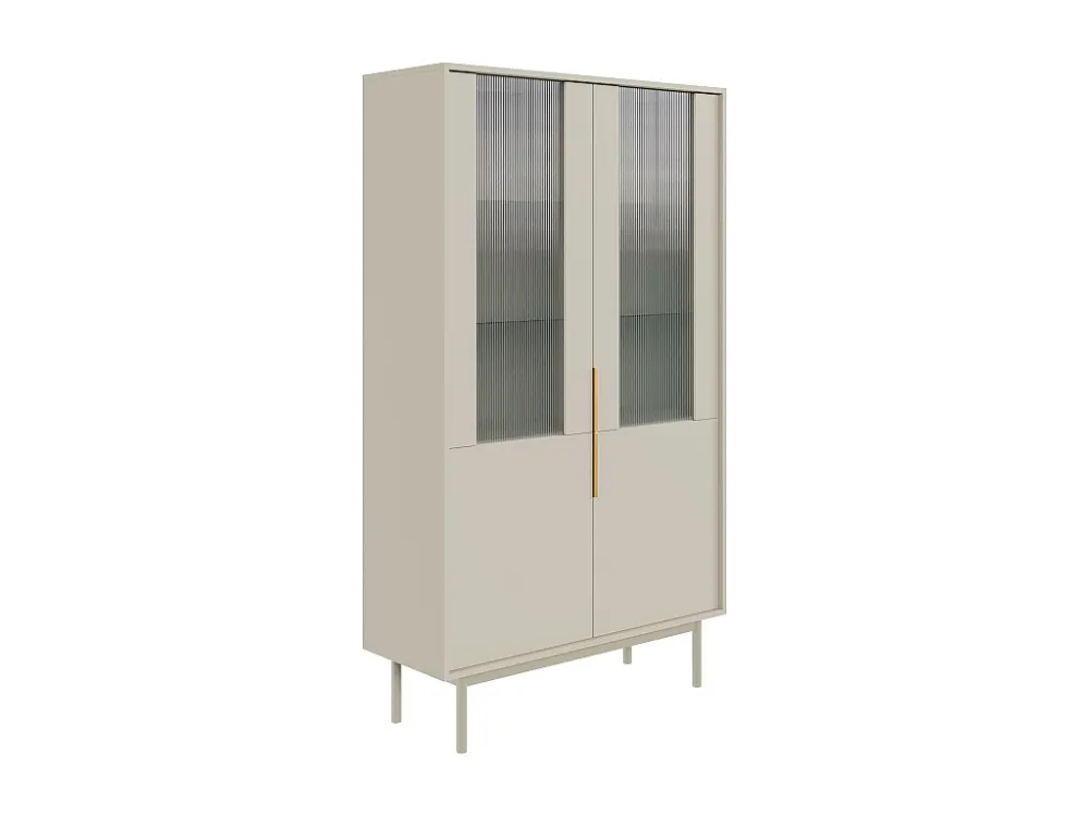 Vitrine met 2 deuren - Kleur: beige - DABRIANA