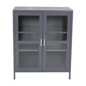 Vitrinekast ACERO SC80 2D 80x43x97 Grijs