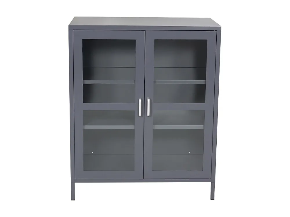 Vitrinekast ACERO SC80 2D 80x43x97 Grijs