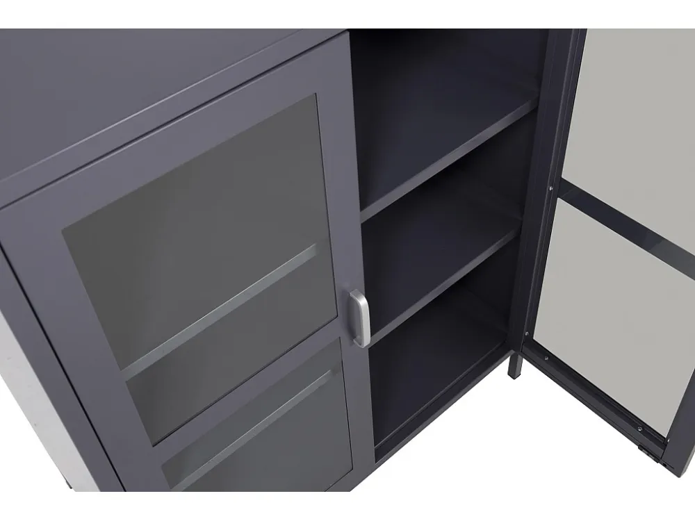 Vitrinekast ACERO SC80 2D 80x43x97 Grijs