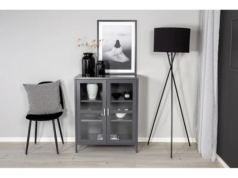 Vitrinekast ACERO SC80 2D 80x43x97 Grijs