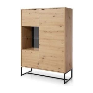 Vitrinekast AMBER SC93 2D 93x39x133 Beige