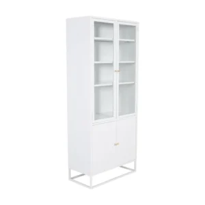 Vitrinekast BAKAL SC80 4D 80x41x190 Wit