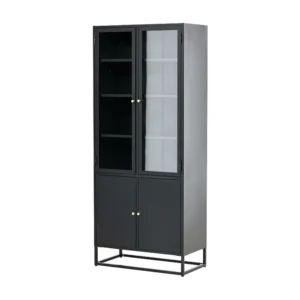 Vitrinekast BAKAL SC80 4D 80x41x190 Zwart
