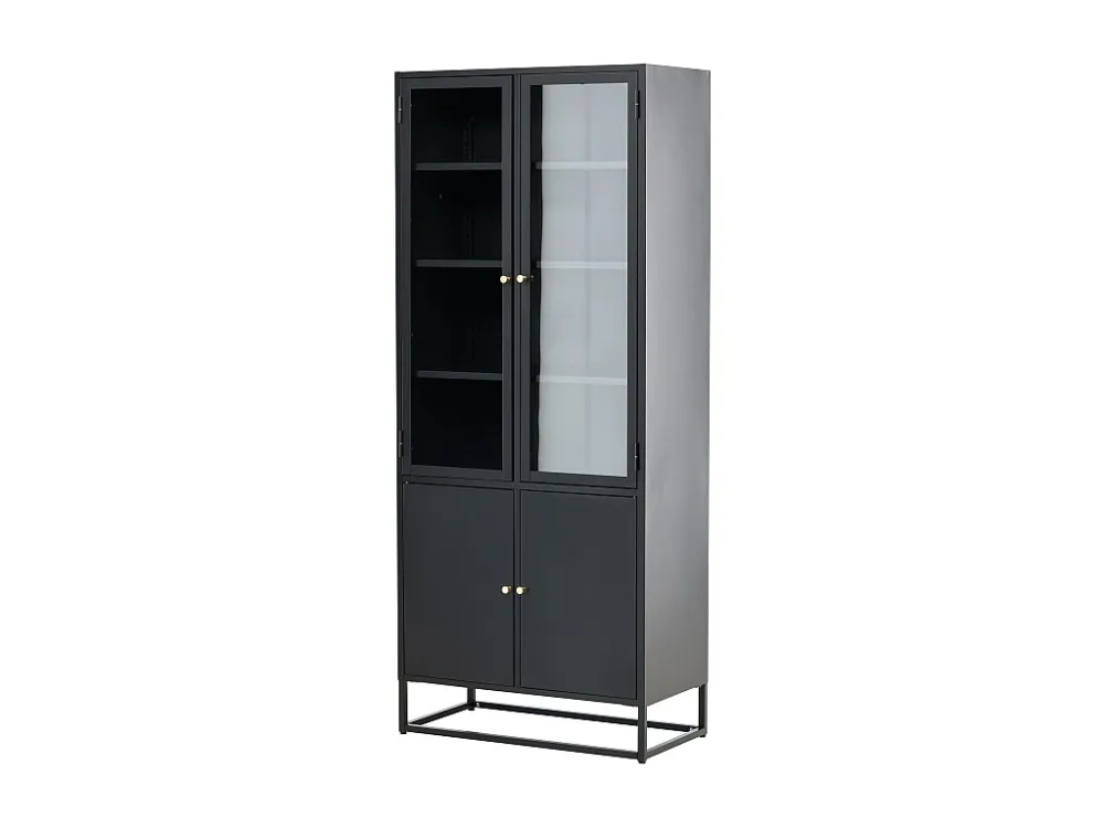 Vitrinekast BAKAL SC80 4D 80x41x190 Zwart