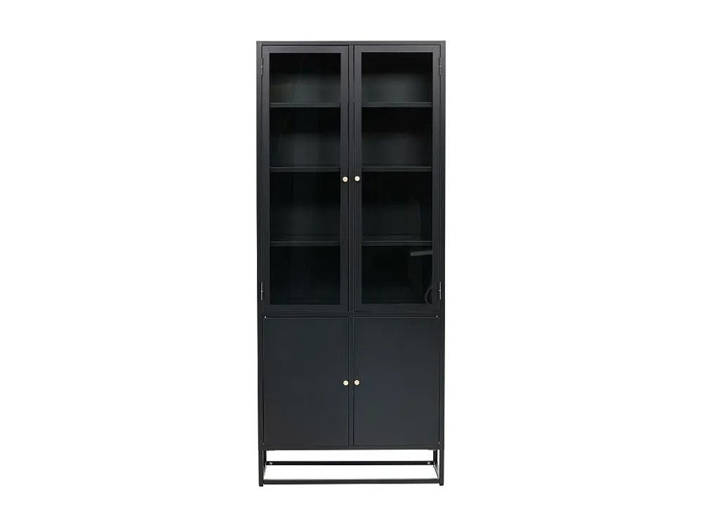 Vitrinekast BAKAL SC80 4D 80x41x190 Zwart