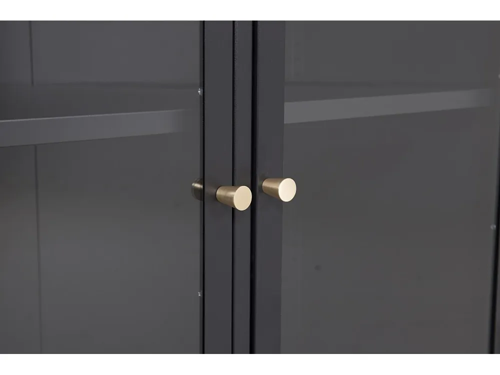 Vitrinekast BAKAL SC85 2D 85x40x85 Zwart