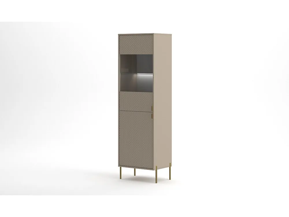 Vitrinekast DIAMO SC54 2D 54x42x190 Beige
